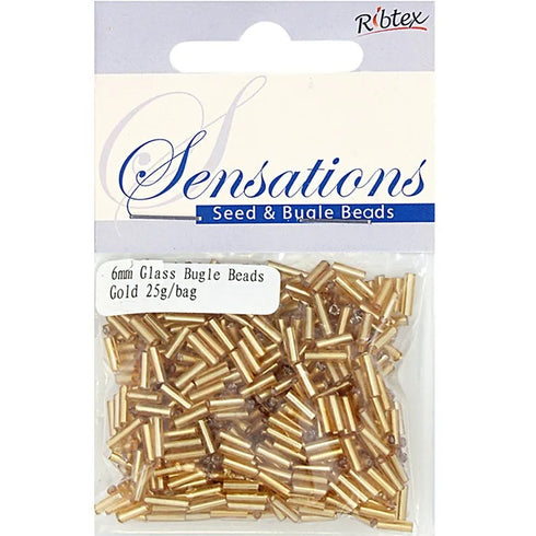 6mm Glass Bugle Beads (available in 8 colours)